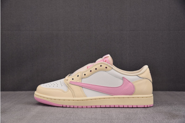 TRAVIS SCOTT X AIR JORDAN 1 LOW OG SHY PINK IQ7604-100
