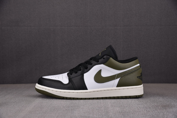 Jordan 1 Low Black Toe Medium Olive 553558-092