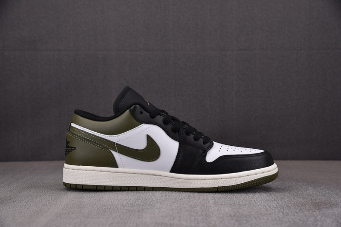 Jordan 1 Low Black Toe Medium Olive 553558-092
