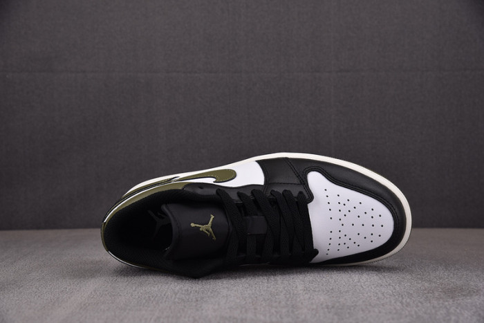 Jordan 1 Low Black Toe Medium Olive 553558-092