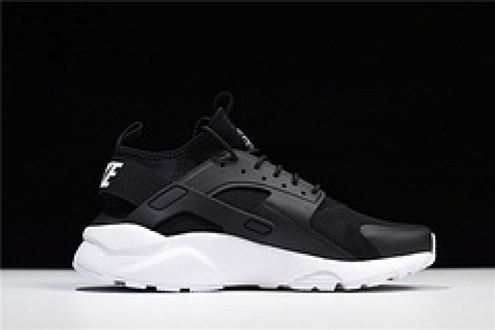 NIKE Mens Huarache Run Ultra Running Shoes Black/White 819685-016